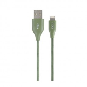 Cable Lightning a USB para iPhone, iPad o iPod de PVC verde 2 m.